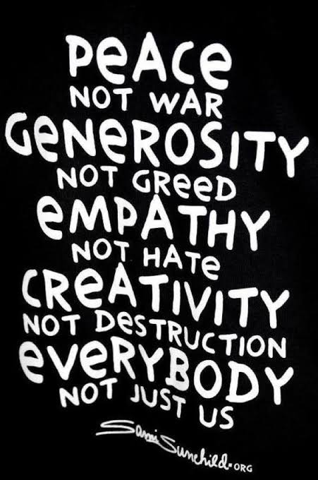 An eye for an eye only ends up  
 making the whole world blind.
                                                       MG

#peace