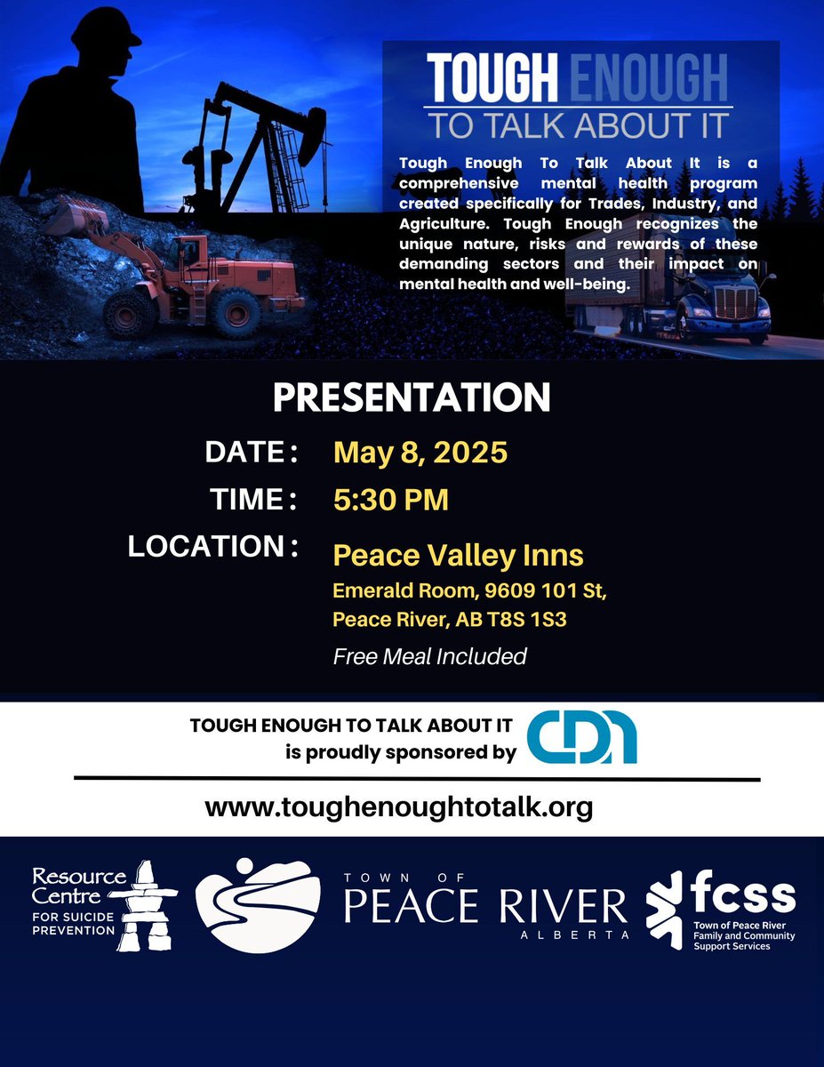 FCSSAAoffice's tweet photo. This year's Mental Health Week theme is Unmasking Mental Health. One way to do that is to be tough enough 💪 to talk about it. Thanks to Peace River FCSS for offering this important session! #FCSS #FCSSAA #fcssStrongerTogether #UnmaskingMentalHealth #mentalhealthawareness https://t.co/fHcdOjXVxU
