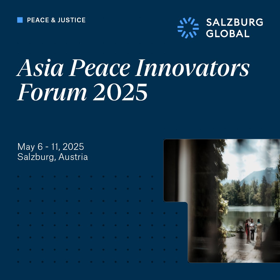 🌏 The Asia Peace Innovators Forum 2025 begins today in Salzburg!

From May 6–11 we are hosting changemakers from across Asia who are working at the intersection of peacebuilding, justice, and community innovation.