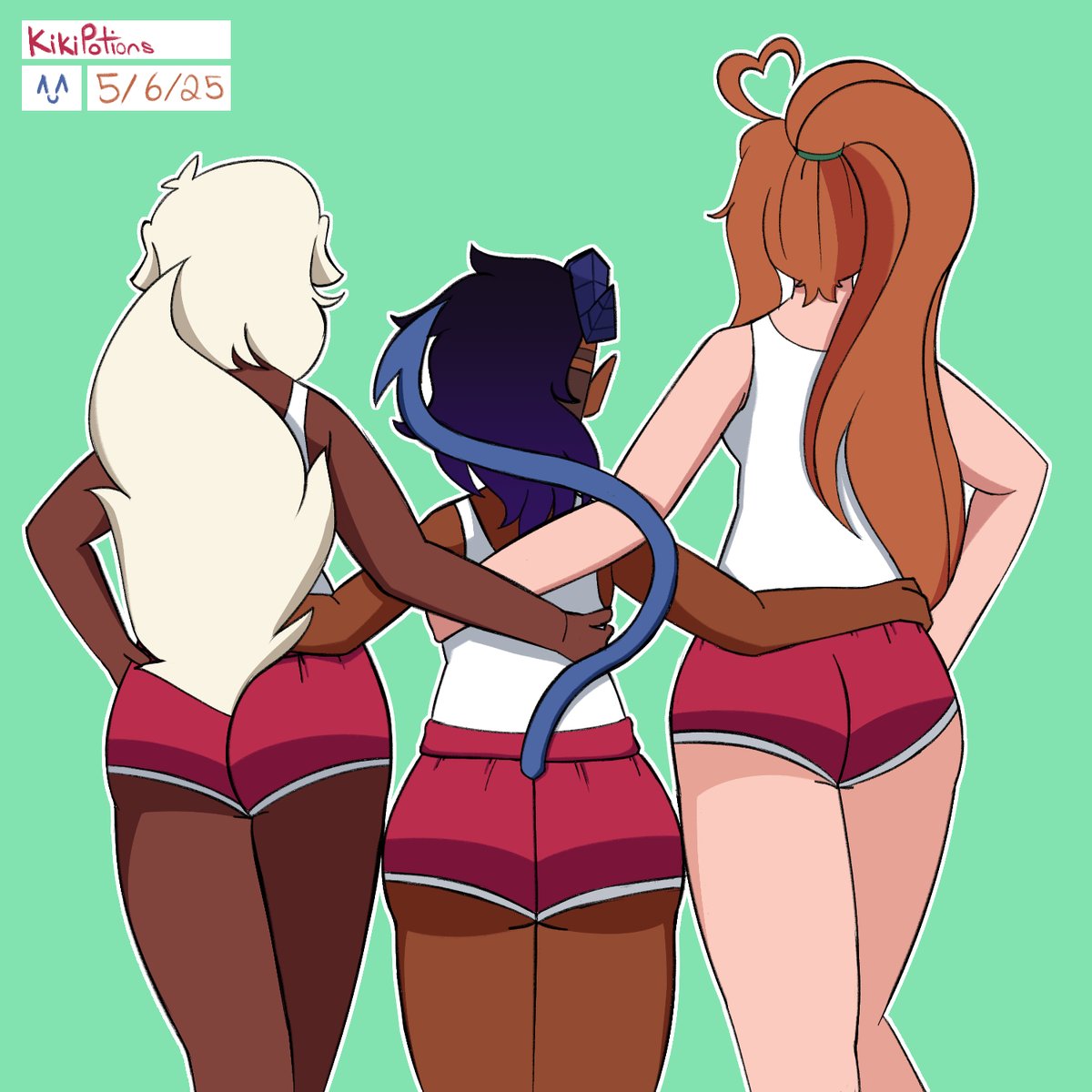 Three pretty girls getting ready for summer! 
Commed by <a href="/SupesSMTR/">Common Rider Smutters</a> <a href="/JCPrime323/">JC 🇵🇸 #FreePalestinePermanently</a> and <a href="/kaiseralmaz/">@kaiseralmaz.bsky.social</a>.bsky.social !