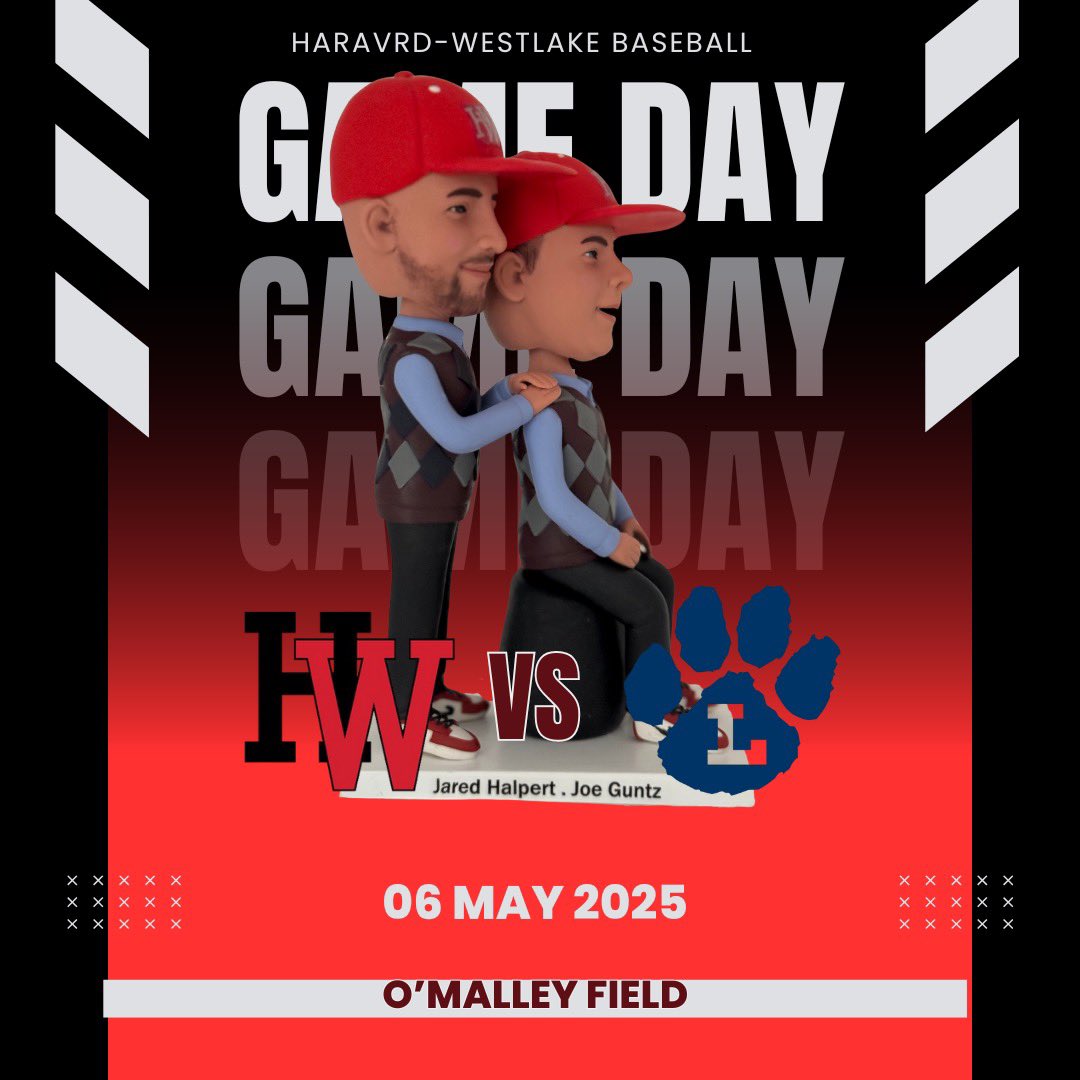 HWtailgaters's tweet photo. Final regular season game of 2025! It’s Coaches Bobblehead Day and Mr. Softee will be there to help celebrate. Come out and show love to our seniors as we send them and their “stepbrothers” to battle for a CIF title! “Did we just become best friends!” @hwathletics @hwbaseball https://t.co/k2opcPyZf4