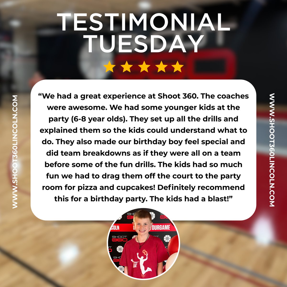 🏀 🎉 🥳 🎊 🎈
Celebrate your big day at Shoot 360 Lincoln!
Visit shoot360lincoln.com or call 531-500-0588 to learn more!