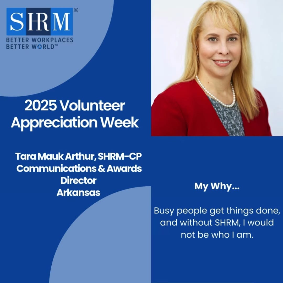ARSHRM is incredibly fortunate to have an amazing group of State and Chapter officers who lead, serve and inspire. So let's highlight one of our many hard-working ARSHRM Volunteer leaders!🎉👑
#SHRM #NationalVolunteerWeek