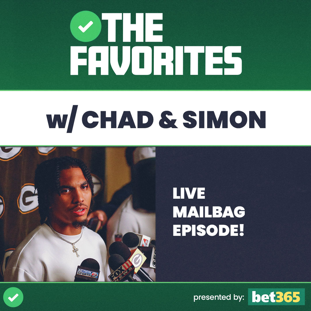 Action Network (@actionnetworkhq) on Twitter photo THE FAVORITES IS LIVE! 🎙️
<a href="/chadmillman/">chad millman</a> and <a href="/SimonHunterNFL/">Simon Hunter</a> are here for a classic mailbag episode!
Listeners will ask questions on not only the NFL but any topics they can think of! (Presented by @bet365_US).
TUNE IN NOW! ➡️ bit.ly/TheFavs5625 THE FAVORITES IS LIVE! 🎙️
<a href="/chadmillman/">chad millman</a> and <a href="/SimonHunterNFL/">Simon Hunter</a> are here for a classic mailbag episode!
Listeners will ask questions on not only the NFL but any topics they can think of! (Presented by @bet365_US).
TUNE IN NOW! ➡️ bit.ly/TheFavs5625