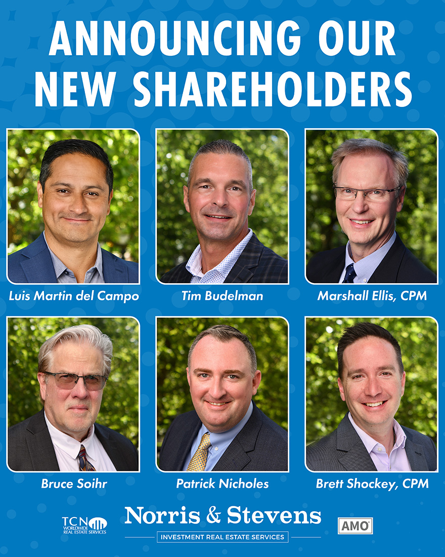 Norris &amp; Stevens, Inc. welcomes six new shareholders from within the firm. Each brings a wealth of experience, industry knowledge, and a shared commitment to the company’s  continued success.

Read the full story:  ow.ly/ZV5950VNRgG

#CRE #TCNSuccessStories
