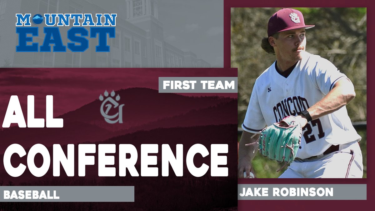 CUMountainlions (@cumountainlions) on Twitter photo .<a href="/ConcordBaseball/">Concord Baseball</a>'s Jake Robinson was named an All-MEC First Team pitcher after finishing with a 6-4 record on the mound and punching out 56 batters across 55.1 innings. .<a href="/ConcordBaseball/">Concord Baseball</a>'s Jake Robinson was named an All-MEC First Team pitcher after finishing with a 6-4 record on the mound and punching out 56 batters across 55.1 innings.