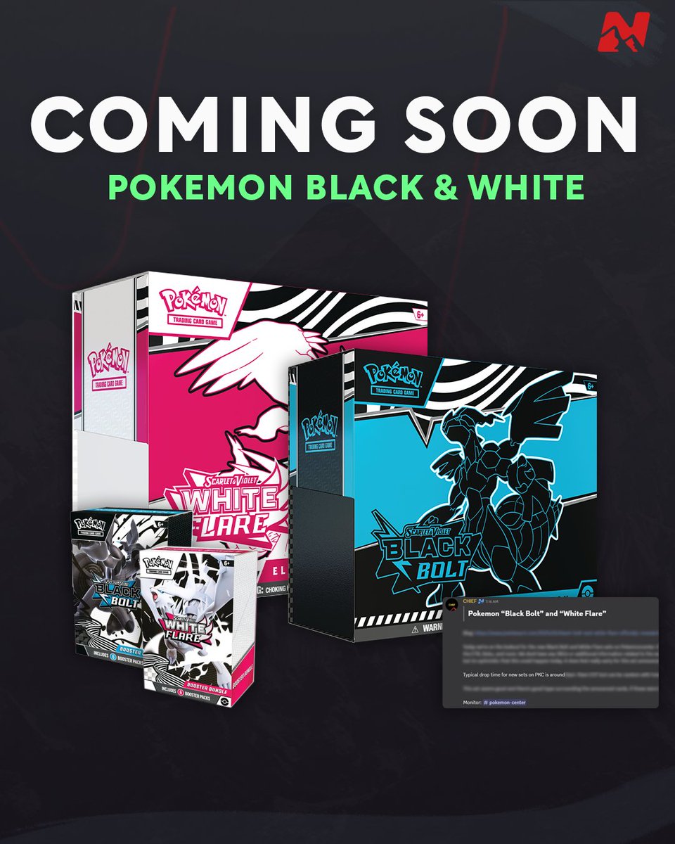 🤑Pokémon Black Bolt &amp; White Flare is expected to be the NEXT release we see. 

📢If you're not first - you're last. 

Members enjoy leading release information, tools, monitors and more to keep them to date and securing product for their needs.