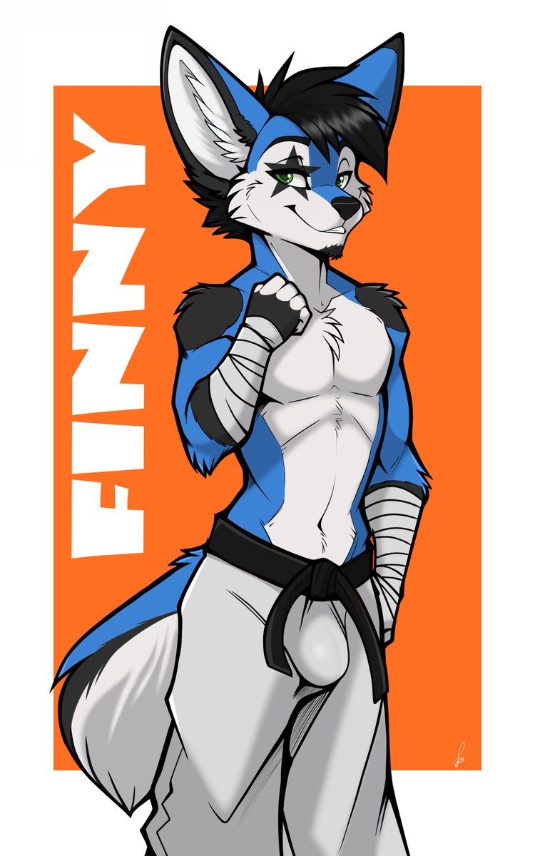 More Pinnup practice. This time @DatFinny  was due.

#furryartists #furry #furryartworks