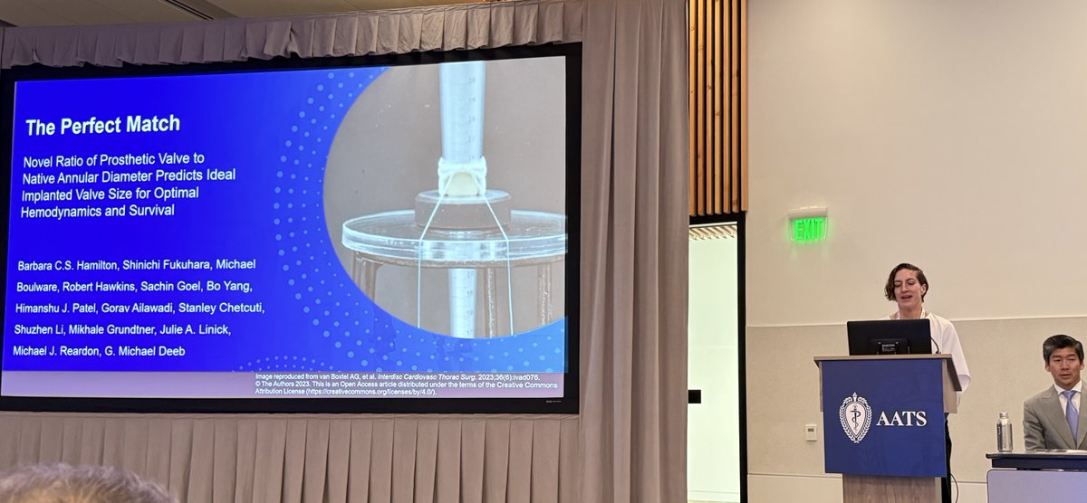 U-M Health Frankel CVC (@umichcvc) on Twitter photo How should cardiac surgeons choose the right valve size for SAVR? At #AATS2025, <a href="/BarbHamiltonMD/">Barbara CS Hamilton, MD, MS</a> presented on a novel method that focuses on the ratio of prosthetic valve to the native annular diameter. This presentation received a presidential abstract recognition award! <a href="/AATSHQ/">AATS</a> How should cardiac surgeons choose the right valve size for SAVR? At #AATS2025, <a href="/BarbHamiltonMD/">Barbara CS Hamilton, MD, MS</a> presented on a novel method that focuses on the ratio of prosthetic valve to the native annular diameter. This presentation received a presidential abstract recognition award! <a href="/AATSHQ/">AATS</a>