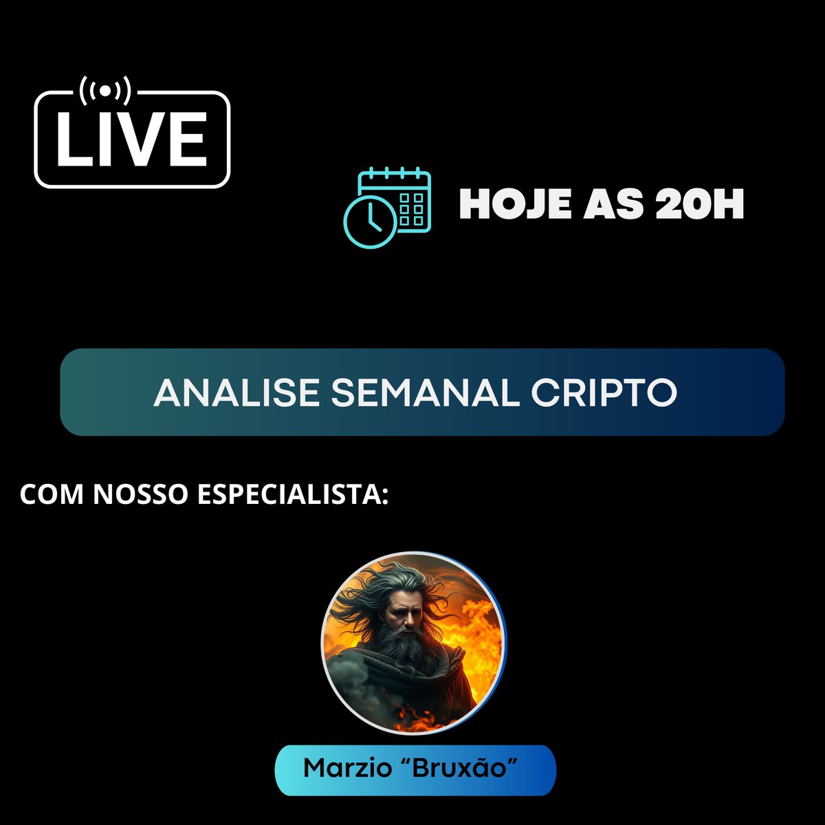 Aeternumpactum's tweet photo. A Analise Semanal de hoje é com o @MarzioPessoa   .

Não percam essa call braba. 
Será que sobe ou desce? 👀
 
Hoje, às 20h!