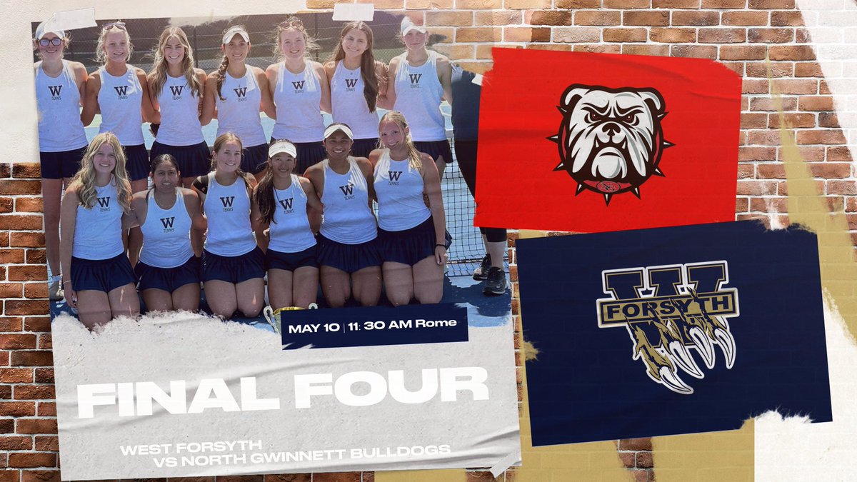 West Forsyth High School Athletics (@wfhsathdept) on Twitter photo <a href="/WestForsythHigh/">West Forsyth High School</a> Girls Tennis in the Final Four Sat; May 10 at 11:30 AM at the Rome Tennis Center. <a href="/WestForsythHigh/">West Forsyth High School</a> Girls Tennis in the Final Four Sat; May 10 at 11:30 AM at the Rome Tennis Center.
