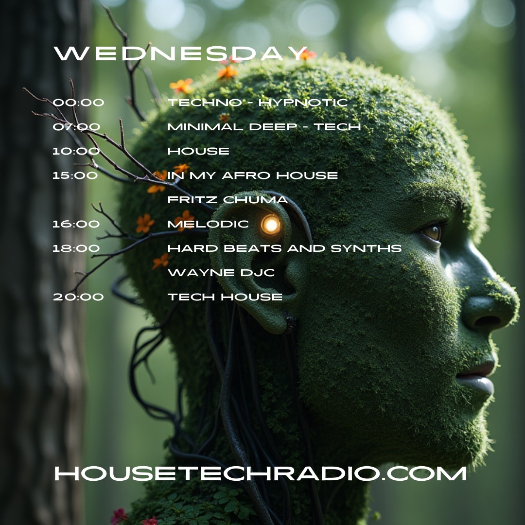Wednesday's Line up 

<a href="/HouseTechRadio/">HouseTech Radio</a> 

housetechradio.com

3pm Fritz Chuma 

4pm Roysat 

6pm Wayne Taw