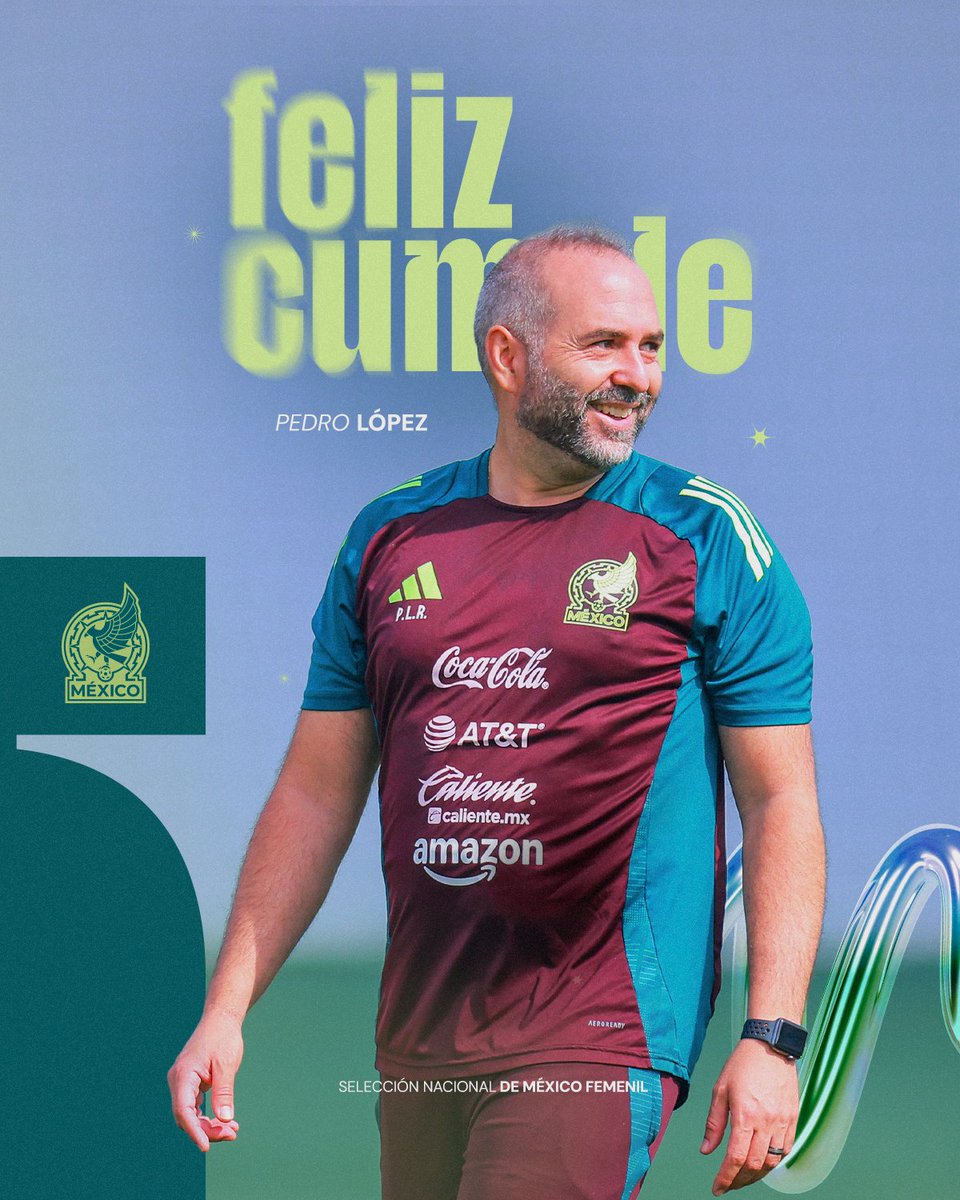 Selección Nacional de México Femenil (@miseleccionfem) on Twitter photo ¡𝙁𝙚𝙡𝙞𝙯 𝙘𝙪𝙢𝙥𝙡𝙚𝙖𝙣̃𝙤𝙨, <a href="/PedroLopzRamos/">Pedro López</a>! 🎂
Que sea un año de mucho futbol y mis mejores deseos. 🥳 ¡𝙁𝙚𝙡𝙞𝙯 𝙘𝙪𝙢𝙥𝙡𝙚𝙖𝙣̃𝙤𝙨, <a href="/PedroLopzRamos/">Pedro López</a>! 🎂
Que sea un año de mucho futbol y mis mejores deseos. 🥳