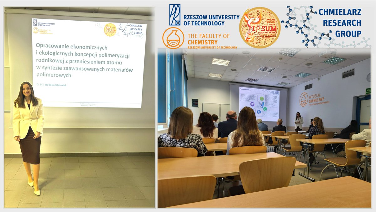 Chmielarz Research Group (@chmielarz_group) on Twitter photo 🥳We are pleased to announce that <a href="/Iza_Zaborniak/">Izabela Zaborniak</a>👩🔬<a href="/Chmielarz_Group/">Chmielarz Research Group</a> <a href="/Ipsum_PRz/">IPSUM Scientific Society</a> <a href="/PolitechnikaRz/">Politechnika Rzeszowska im. Ignacego Łukasiewicza</a> held her habilitation colloquium today❗️🎓👏
🧪Her scientific achievements include the development of #ATRP for advanced polymer materials
Congrats and continued success in science❗️🚀 🥳We are pleased to announce that <a href="/Iza_Zaborniak/">Izabela Zaborniak</a>👩🔬<a href="/Chmielarz_Group/">Chmielarz Research Group</a> <a href="/Ipsum_PRz/">IPSUM Scientific Society</a> <a href="/PolitechnikaRz/">Politechnika Rzeszowska im. Ignacego Łukasiewicza</a> held her habilitation colloquium today❗️🎓👏
🧪Her scientific achievements include the development of #ATRP for advanced polymer materials
Congrats and continued success in science❗️🚀
