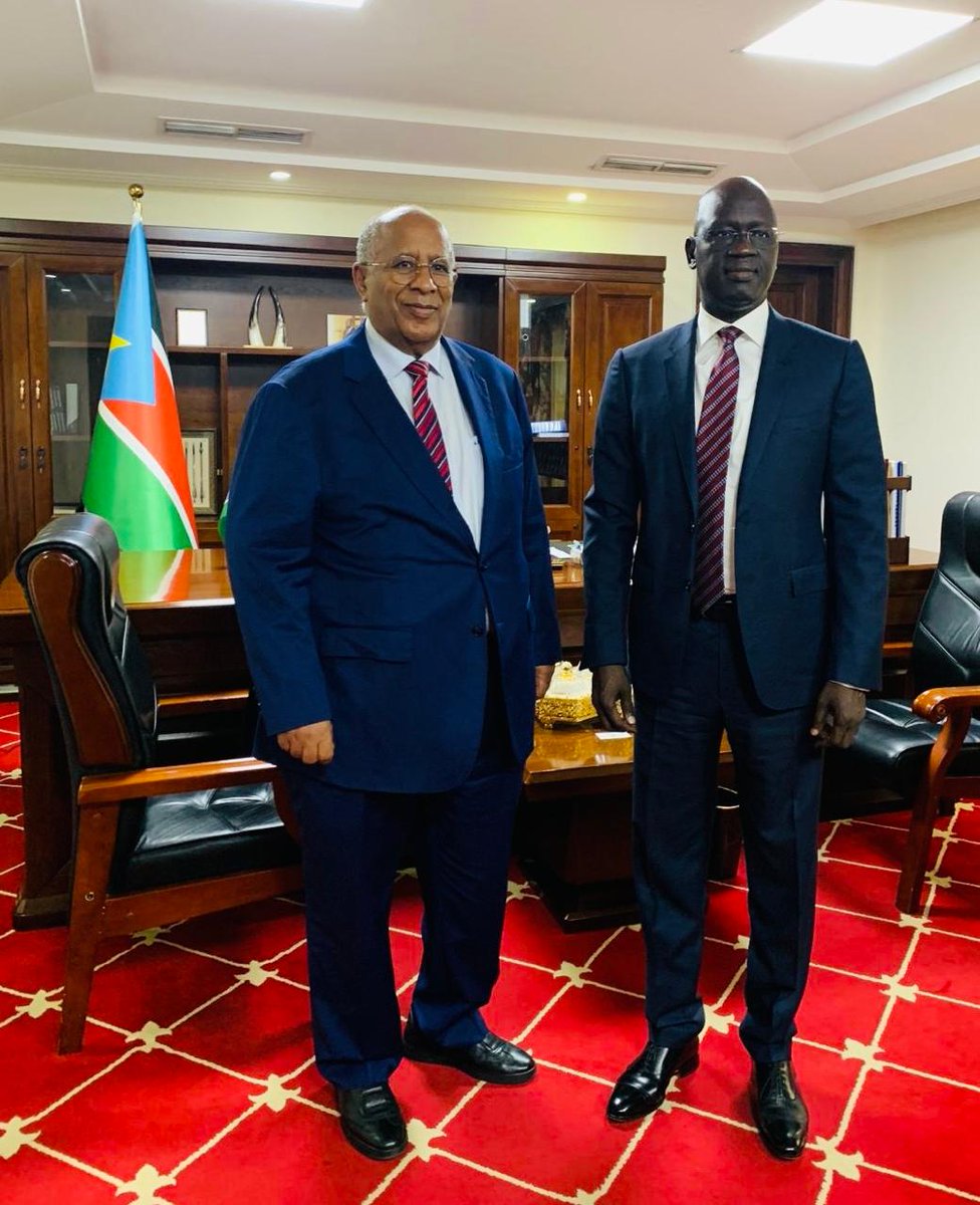 <a href="/RJMECsouthsudan/">RJMEC South Sudan</a> Chief of Staff Amb. Berhanu Kebede today met the South Sudan Minister for Presidential Affairs, Amb. Chol Ajongo. Amb. Kebede expressed concerns on the current political/security situation in the country &amp; appealed for a constructive  dialogue on the way forward.
