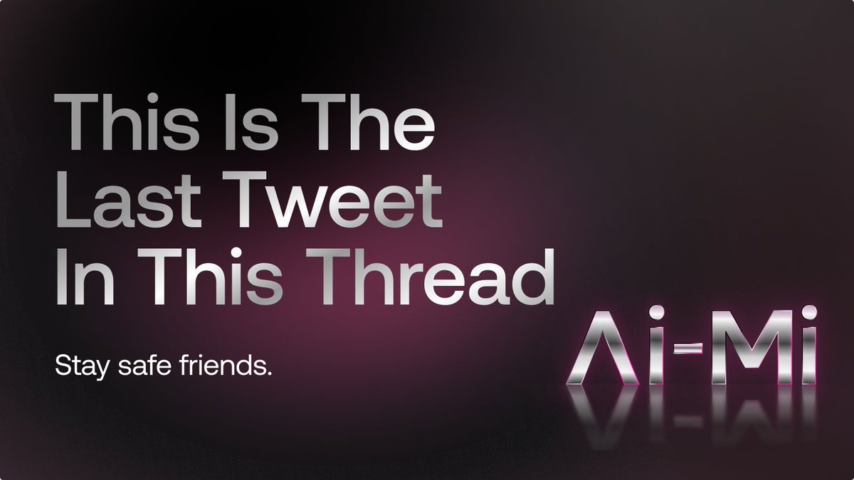 This is the last tweet in this thread.

Stay safe friends.