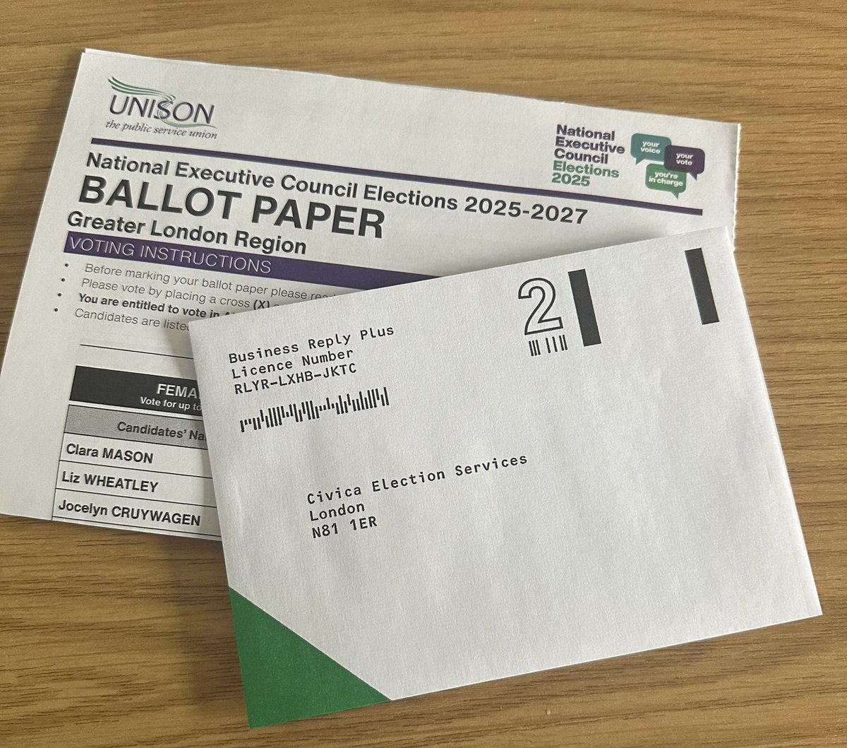 Unison London LGBT+ (@unisonldnlgbt) on Twitter photo Have you voted yet in the elections for UNISON's National Executive Council?
It takes 5 minutes and ensures that #Youdecide 🫵
No ballot pack?
☎️ Call 0800 0 857 857
Vote closes 21 May
<a href="/unisontheunion/">UNISON - UK's largest union</a> Have you voted yet in the elections for UNISON's National Executive Council?
It takes 5 minutes and ensures that #Youdecide 🫵
No ballot pack?
☎️ Call 0800 0 857 857
Vote closes 21 May
<a href="/unisontheunion/">UNISON - UK's largest union</a>