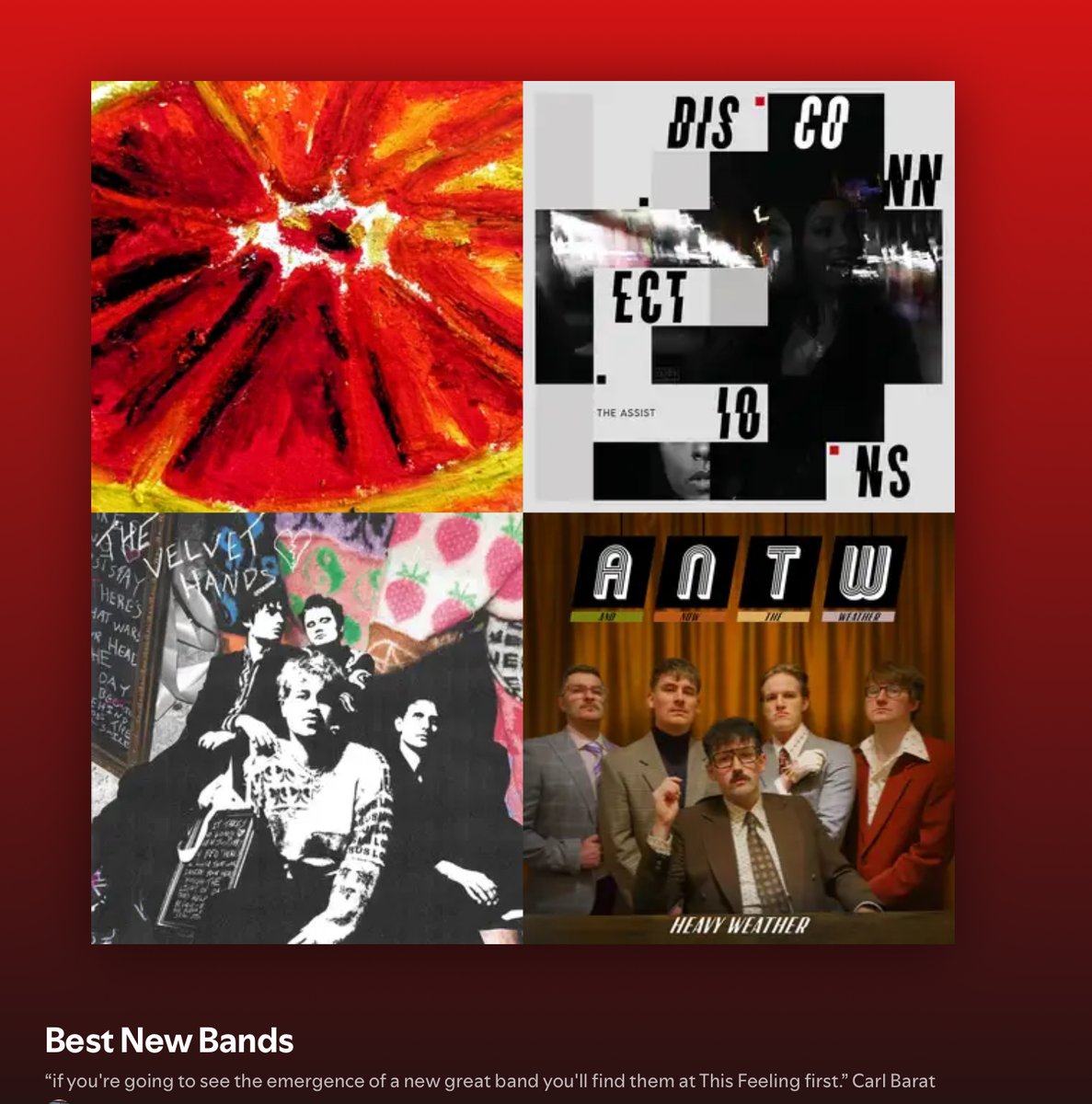 This Feeling (@this_feeling) on Twitter photo Best New Bands playlist adds 16/2025 🎸🔥
<a href="/THENORTHband/">THE NORTH</a>
<a href="/TheAssistBand/">The Assist</a>
<a href="/thevelvethands1/">The Velvet Hands</a>
<a href="/_HeavyWeather/">Heavy Weather</a>
<a href="/lizzieesau/">Lizzie Esau</a>
<a href="/Maystonesuk/">Maystones</a>
<a href="/resistergla/">RESISTER</a>
<a href="/_commongoldfish/">common goldfish</a>
<a href="/revivalryband/">Revivalry</a> & more!
🔊 open.spotify.com/playlist/3ku8L… Best New Bands playlist adds 16/2025 🎸🔥
<a href="/THENORTHband/">THE NORTH</a>
<a href="/TheAssistBand/">The Assist</a>
<a href="/thevelvethands1/">The Velvet Hands</a>
<a href="/_HeavyWeather/">Heavy Weather</a>
<a href="/lizzieesau/">Lizzie Esau</a>
<a href="/Maystonesuk/">Maystones</a>
<a href="/resistergla/">RESISTER</a>
<a href="/_commongoldfish/">common goldfish</a>
<a href="/revivalryband/">Revivalry</a> & more!
🔊 open.spotify.com/playlist/3ku8L…