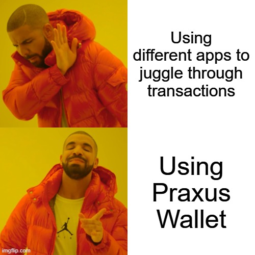 PraxusWallet's tweet image. Either is fine, but which Wallet are you gonna use?👀