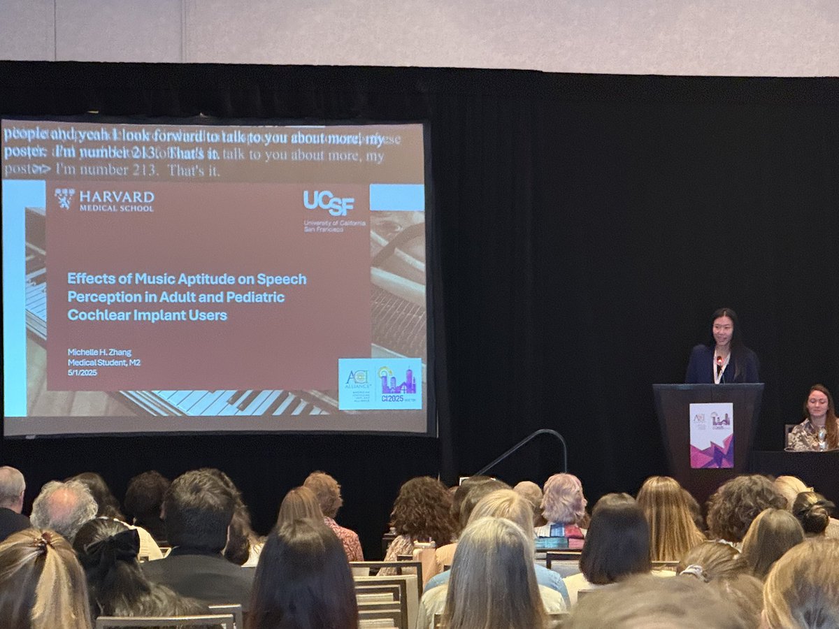 Nicole T. Jiam, MD (@nicolejiam) on Twitter photo Congrats to Michelle Zhang (<a href="/harvardmed/">Harvard Medical School</a> MS2) for her excellent #CI2025 <a href="/acialliance/">ACIAlliance</a> presentation on the relationship btw music aptitude scores and speech perception in CI users. Michelle spent a summer working in my lab & was extremely productive— papers coming out soon! <a href="/JiamLab/">Jiam Lab</a> Congrats to Michelle Zhang (<a href="/harvardmed/">Harvard Medical School</a> MS2) for her excellent #CI2025 <a href="/acialliance/">ACIAlliance</a> presentation on the relationship btw music aptitude scores and speech perception in CI users. Michelle spent a summer working in my lab & was extremely productive— papers coming out soon! <a href="/JiamLab/">Jiam Lab</a>