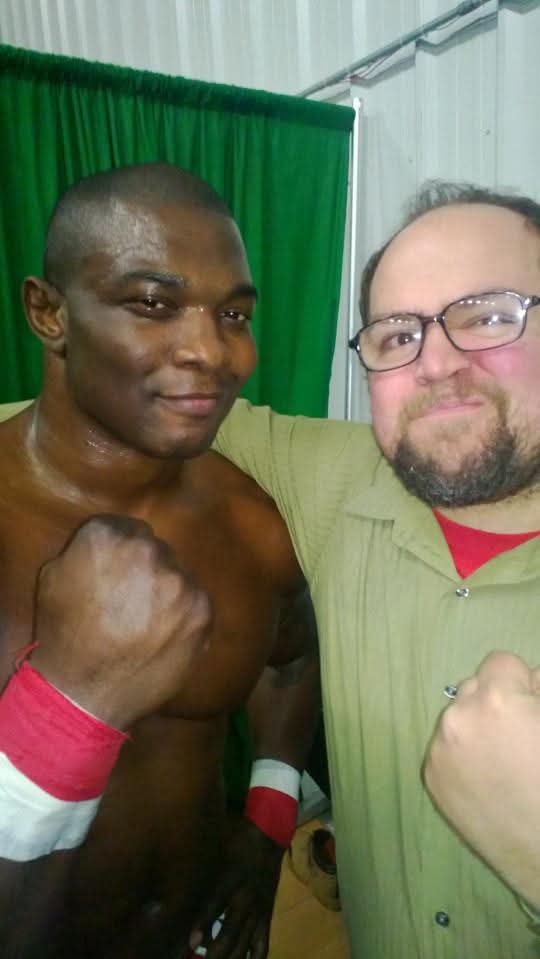 This pic was at least 10 years ago and it was the only time I ever got to meet him (ring announced a show he headlined in Scotia, NY. Very cool. Very professional.)
I think its safe to say I have more comradery with <a href="/Sheltyb803/">Shelton J. Benjamin</a> than Hulk Hogan ever did.....