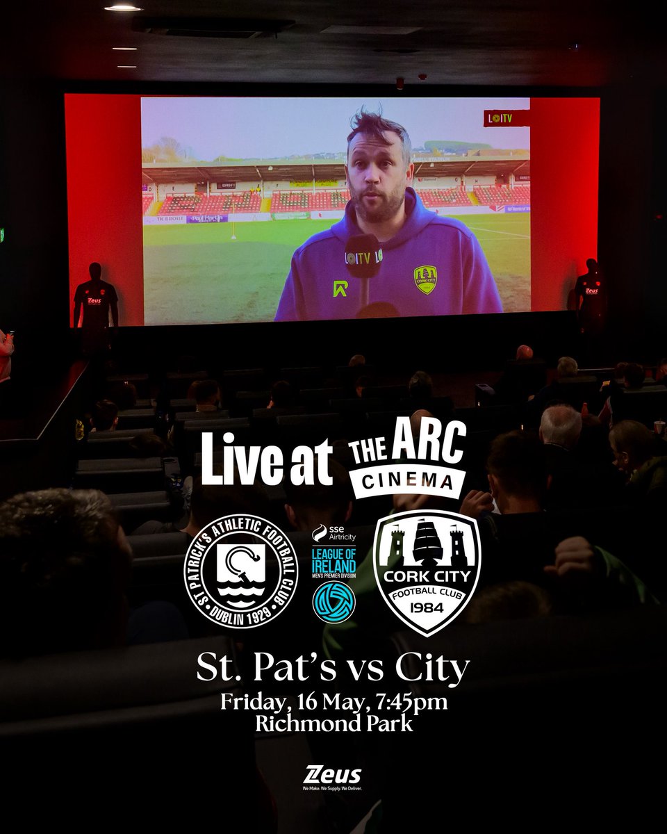 Cork City FC (@corkcityfc) on Twitter photo Next week’s trip to Inchicore will be shown live at <a href="/arccinemacork/">The Arc Cinema</a>! 🍿
Tickets available now 👇🏻
cork.arccinema.ie/event/98424
#CCFC84 🇮🇹 Next week’s trip to Inchicore will be shown live at <a href="/arccinemacork/">The Arc Cinema</a>! 🍿
Tickets available now 👇🏻
cork.arccinema.ie/event/98424
#CCFC84 🇮🇹