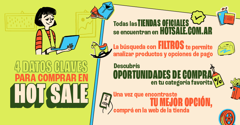 🔍 Tiendas Oficiales, filtros para elegir y oportunidades en tu categoría favorita. Entrá a hotsale.com.ar y comprá seguro. 🛍️🔥

#HotSale #CACE #ElHotSaleQueResuelve