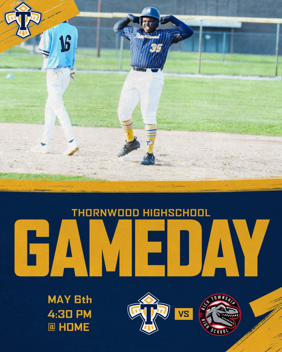 Thornwood Varsity Baseball vs. Rich Township
Home Game | May 6th | 4:30 PM
Come support the Thunderbirds!