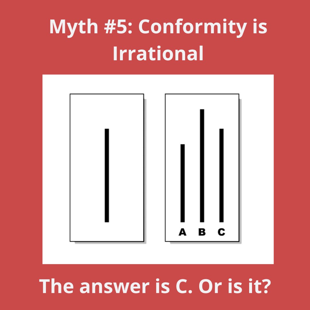 In some cases, conformity makes sense in decision making and is the smart thing to do. Last week, we revisited the Solomon Asch’s classic conformity studies with important added context. 

Read more: powerofusnewsletter.com/p/debunking-th…