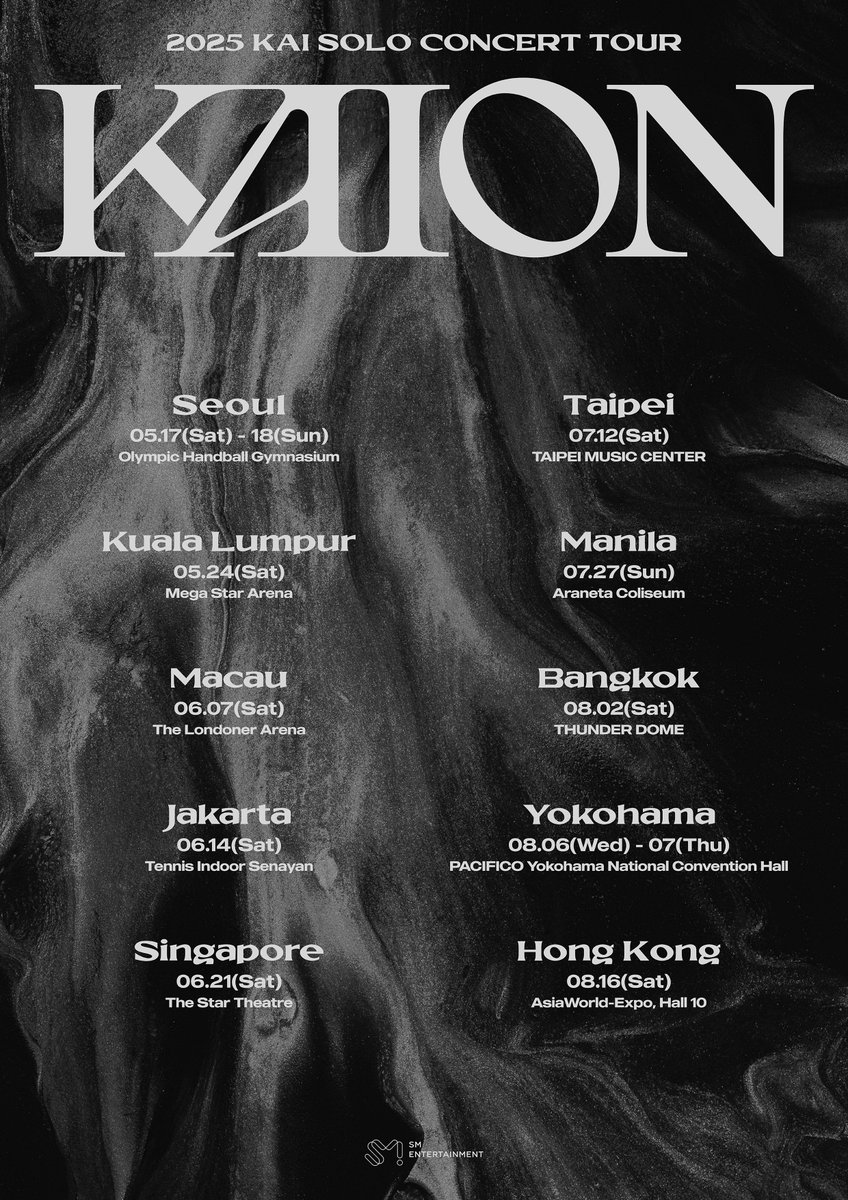 『2025 KAI SOLO CONCERT TOUR <KAION> IN JAPAN』mu-mo TICKET先行受付開始！🐻

【mu-mo TICKET先行(抽選)】
🗓受付期間
～2025年5月13日(火)23:59まで

🎫受付URL
r.y-tickets.jp/kai2501

#KAI #EXO #weareoneEXO 
#KAION #KAI_KAION 
#KAI_SOLO_CONCERT_TOUR