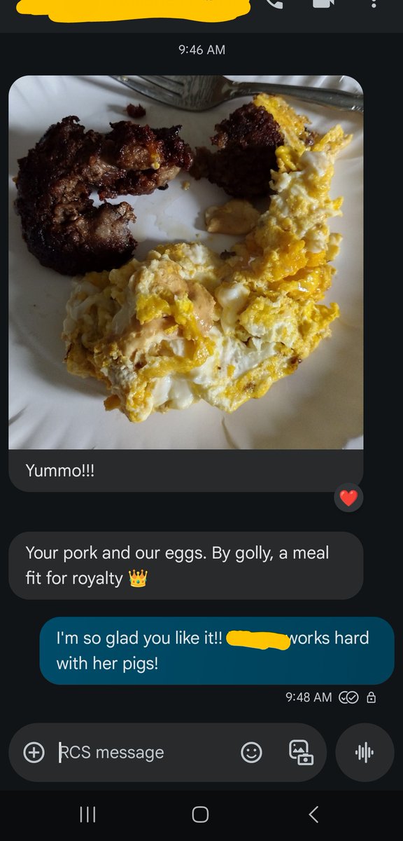 My neighbor gives the best compliments! This is the second time they've purchased pork from my oldest daughters hog operation and this time they got half a hog, not just cuts! She markets about 6 hogs a year here locally to make $$, we're very proud of her!