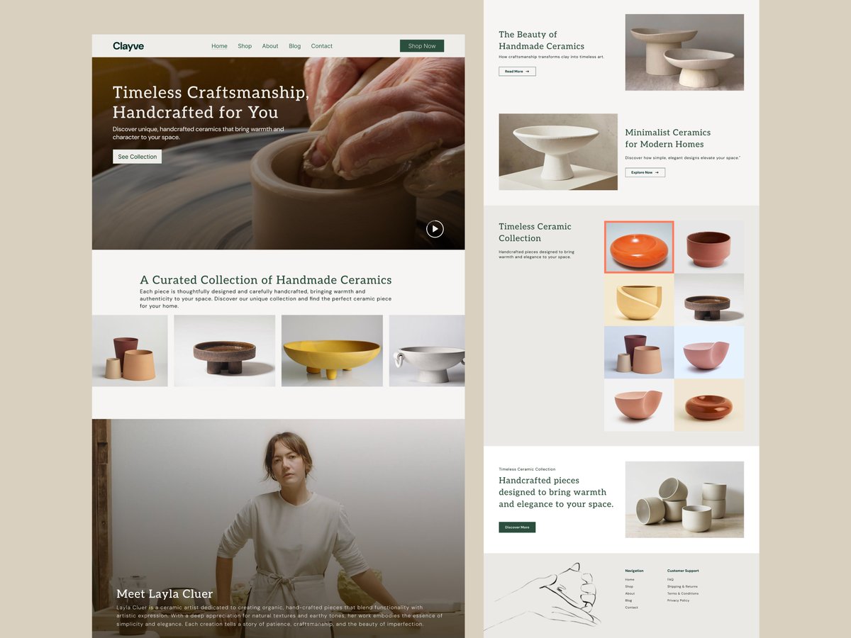Handmade Ceramics Website ✨