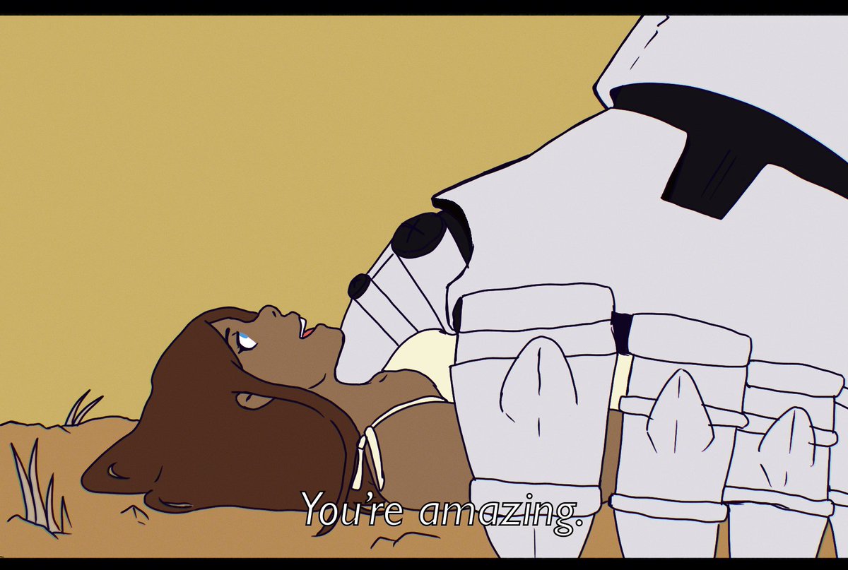 ShacyUnNsfw's tweet photo. I had an idea and kinda remembered that Princess Mononoke meme. 

I forgot to color Starlight's hair in the last image but oh well. 

#OCStarlight #OCsky #OC #Megatron #OCxCanon #transformers #bayverse #transformersOC #transformerMegatron #originalcharacter #yumesky #yumeship https://t.co/Weo5qJCjWd