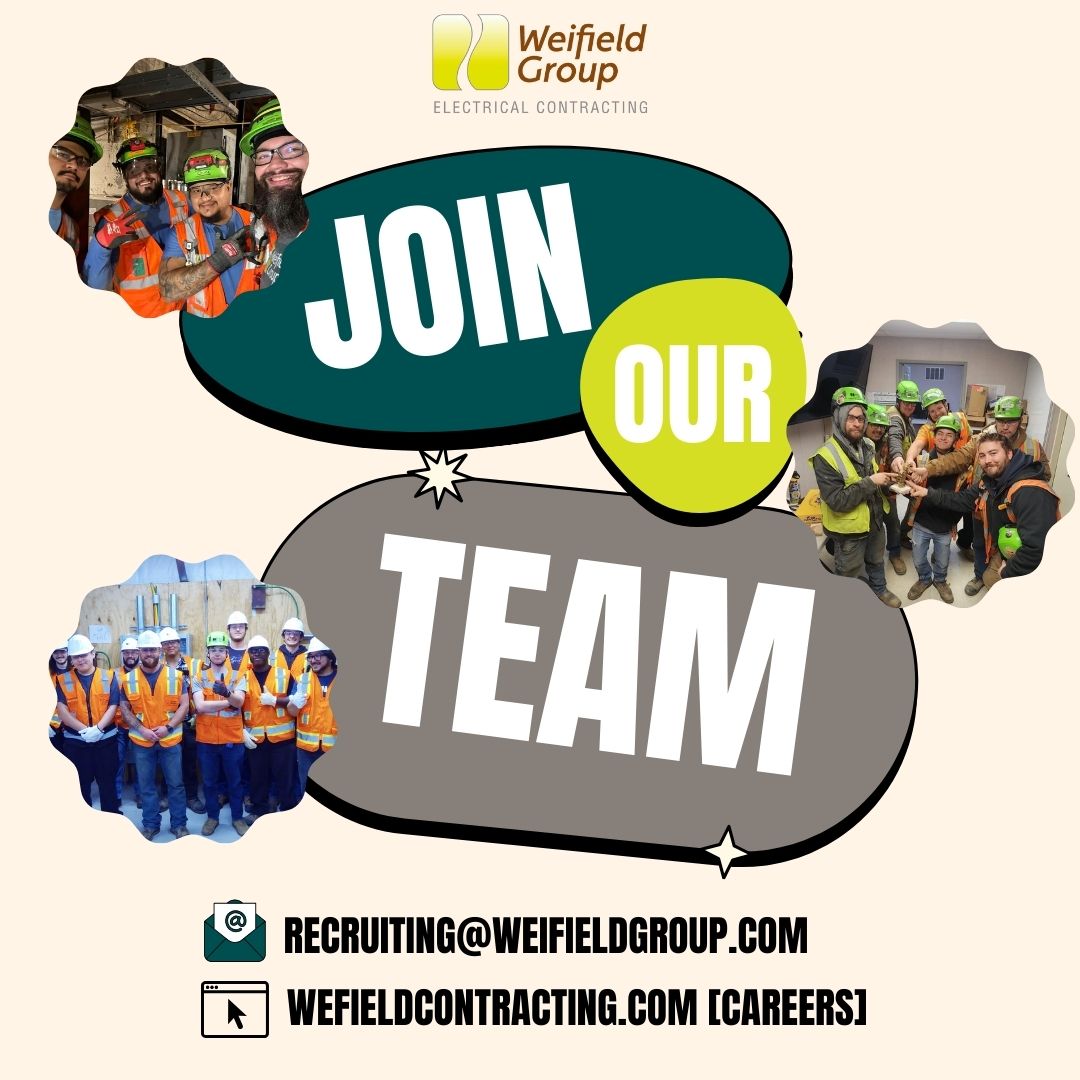 Calling all experienced apprentices, journeymen, and foremen in Colorado, Wyoming, Texas, and Tennessee! 

Check out opportunities on our website at bit.ly/3MWQA6v or send your resume to our Recruiting team at recruiting@weifieldgroup.com. Can't wait to connect with you!