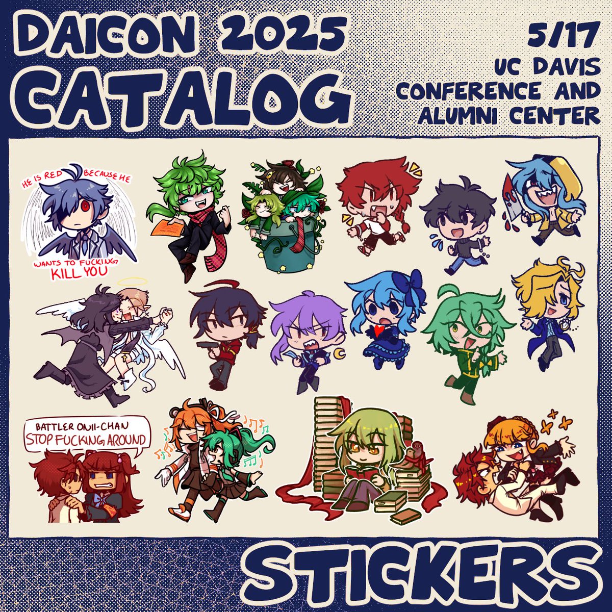 I’m going to be tabling with <a href="/Scyfosu/">⟡</a> at <a href="/DavisAnimeCon/">DAiCon (Davis Anime Convention)</a> on the 17th!! Please come say hi!!