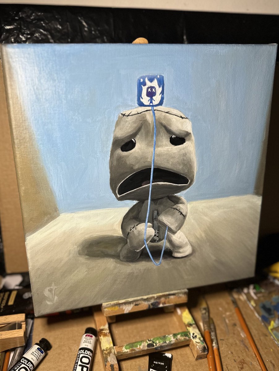 I painted a painting of the Little Big Planet tutorial