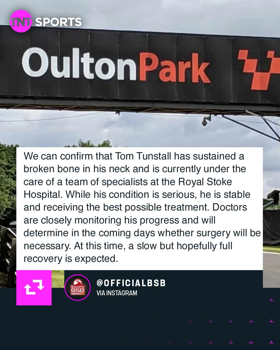 A promising update on Tom Tunstall from BSB 🙏