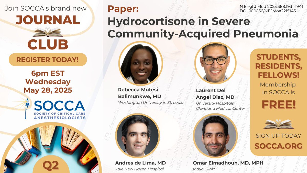 Join us for the Q2 Journal Club Webinar at 6pm EST on Wednesday, May 28th! There’s no cost to register. Sign up today - REGISTRATION IS NOW OPEN: buff.ly/AqCeLg1
