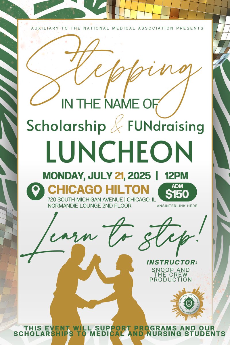 The Auxiliary to the National Medical Association (ANMA) invites you to three unforgettable experiences happening during the 2025 NMA Annual Convention &amp; Scientific Assembly. 🎟️ Space is limited for each event — get your tickets now: anmanet.org/2025-conventio… #ANMA #NMA2025