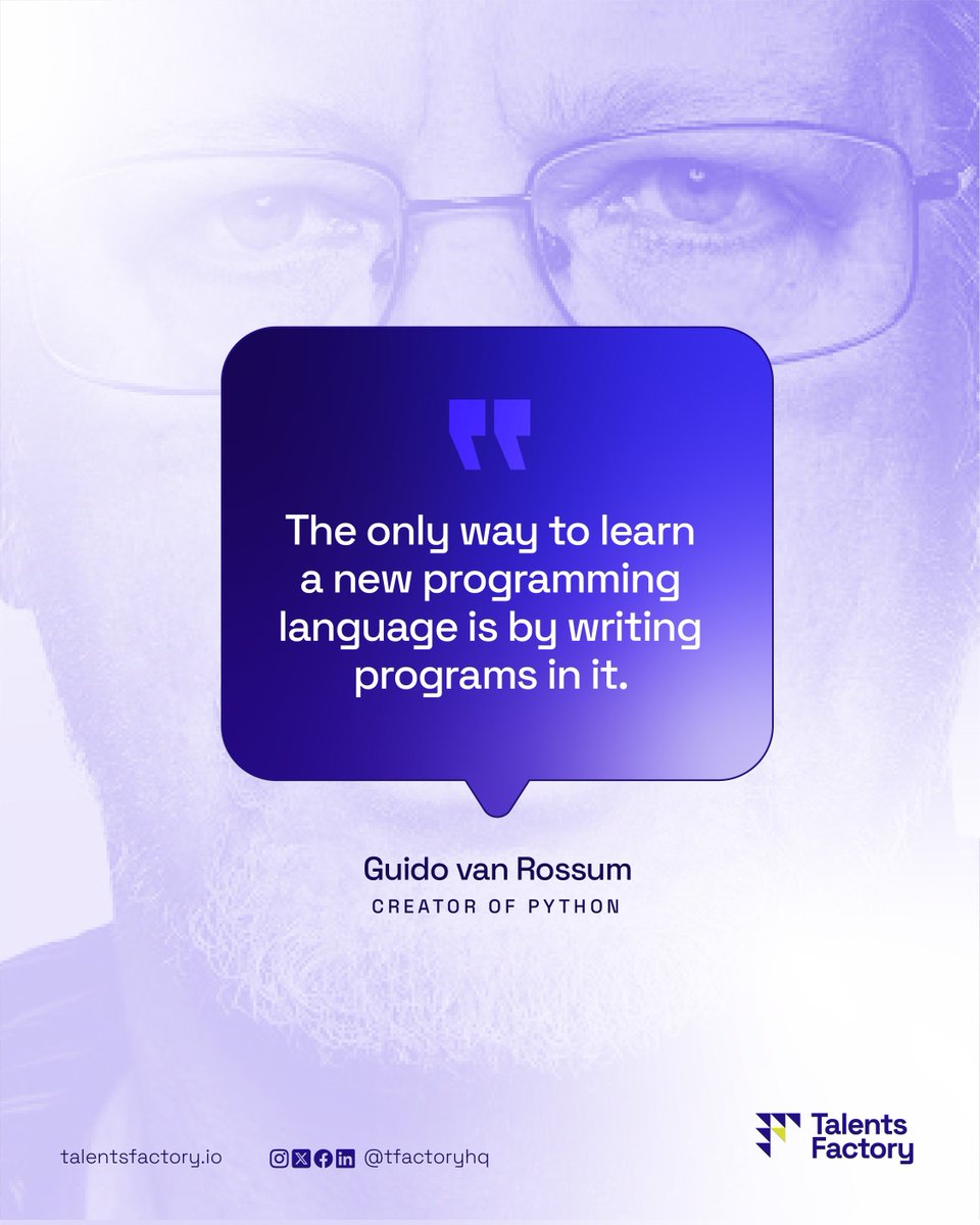 tfactoryhq's tweet image. You don’t become a Python pro by watching tutorials — you build, fail, debug, and build again.
Join Python Mastery: Zero to Hero — hands-on from Day 1.
Starts May 19. ₦50K to begin.
Comment “Python” to start.
#PythonMastery #LearnByDoing #TalentsFactory #TechTraining
