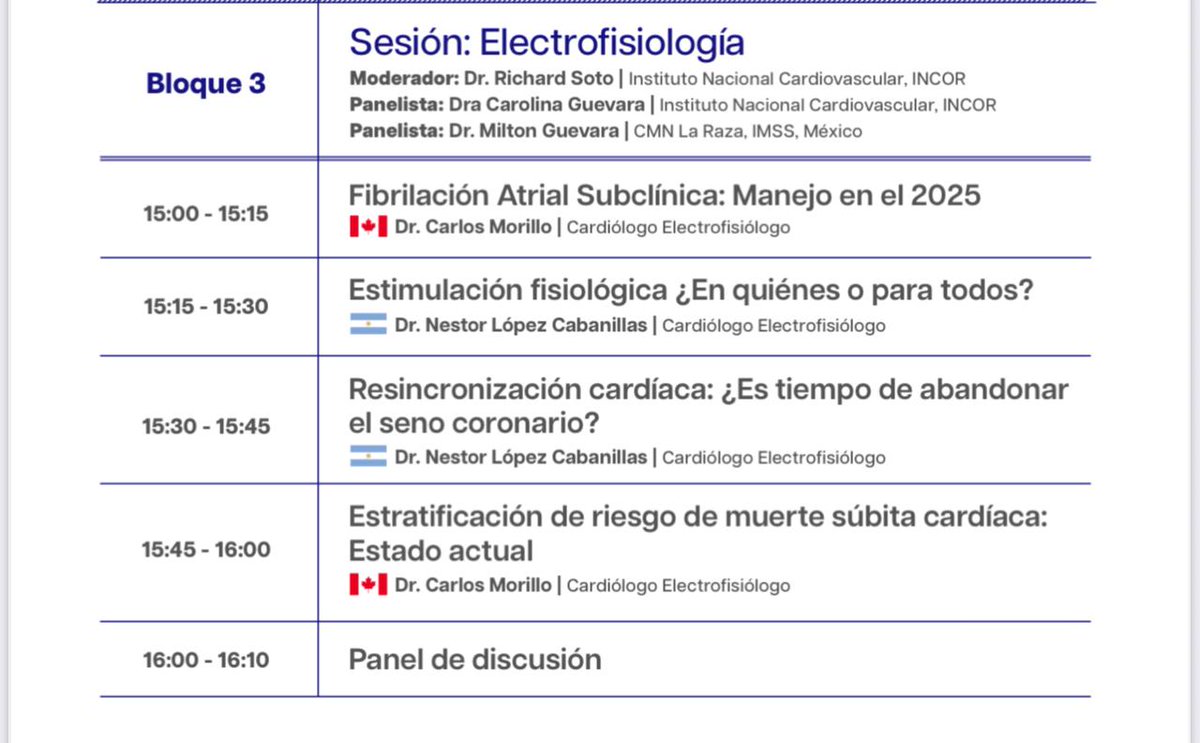 LAHRS (@lahrsonline1) on Twitter photo El Dr. <a href="/nlcabanillas/">Lopez Cabanillas Nestor</a> representó a LAHRS en el Congreso Peruano de Cardiología y CIFACAH
Participó de una mesa junto a los Dres Carlos Morillo, Richard Soto, Carolina Guevara y Milton Guevara
<a href="/sopecard1947/">SOPECARD</a> <a href="/cifacah/">Consejo Interamericano de Falla Cardíaca e HP</a> <a href="/CarlChiefCard/">Carlos A Morillo</a> <a href="/DrRsoto_EP/">Richard Soto Becerra.</a> El Dr. <a href="/nlcabanillas/">Lopez Cabanillas Nestor</a> representó a LAHRS en el Congreso Peruano de Cardiología y CIFACAH
Participó de una mesa junto a los Dres Carlos Morillo, Richard Soto, Carolina Guevara y Milton Guevara
<a href="/sopecard1947/">SOPECARD</a> <a href="/cifacah/">Consejo Interamericano de Falla Cardíaca e HP</a> <a href="/CarlChiefCard/">Carlos A Morillo</a> <a href="/DrRsoto_EP/">Richard Soto Becerra.</a>