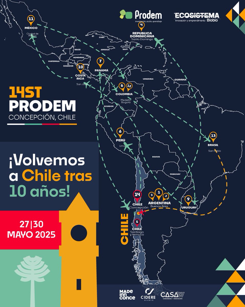 ¡Después de 10 años volvemos a Chile y nos queda 1 semana para que asegures tu lugar! 🚀

🔹 Conoce la evolución en el ecosistema chileno en los últimos años.
🔹 Actualiza tu visión sobre los desafíos y oportunidades del emprendimiento.

💬  es.surveymonkey.com/r/14STDEEIConce