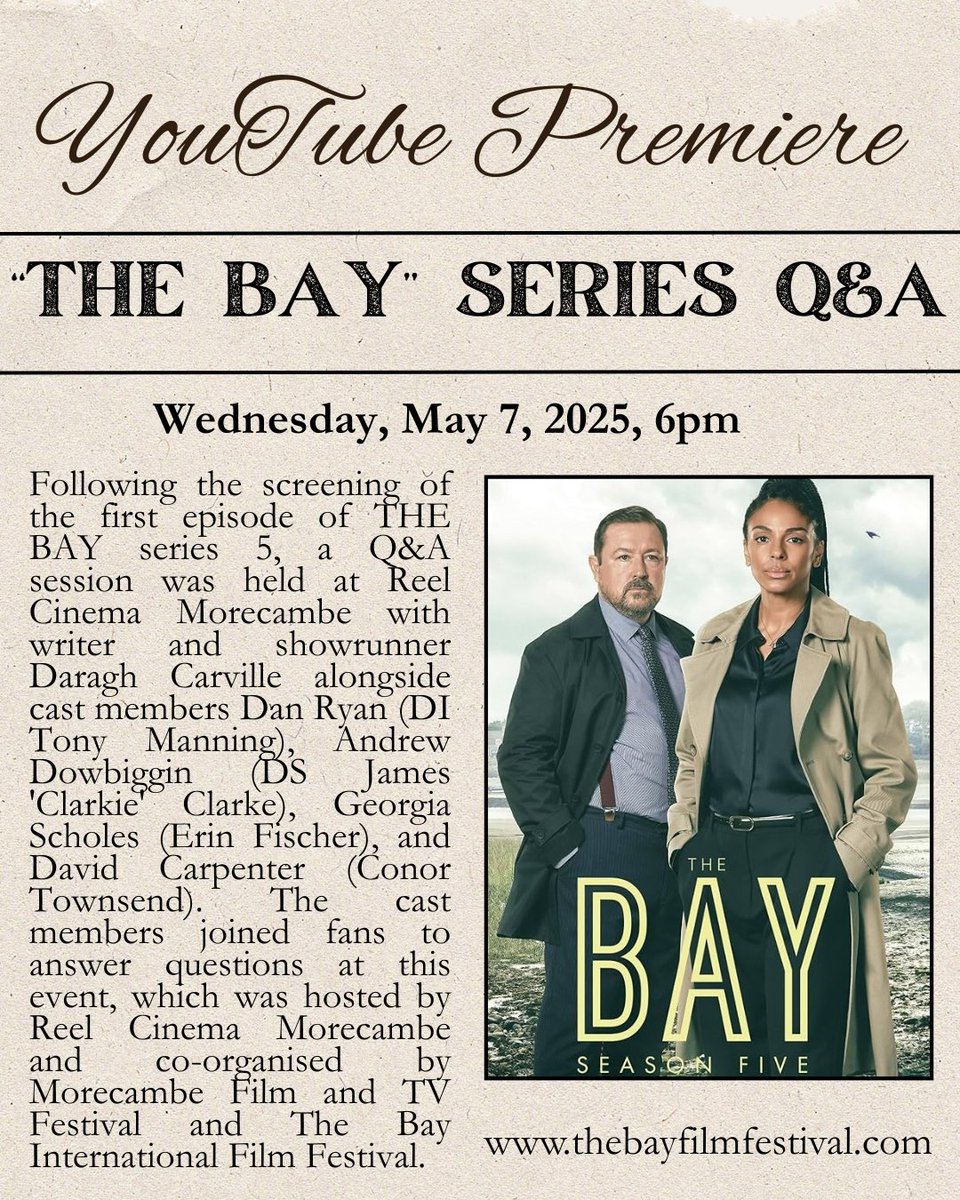 Tomorrow at 6pm! 
youtube.com/watch?v=u2Hybr…
#Morecambe #MorecambeBay #TheBaySeries