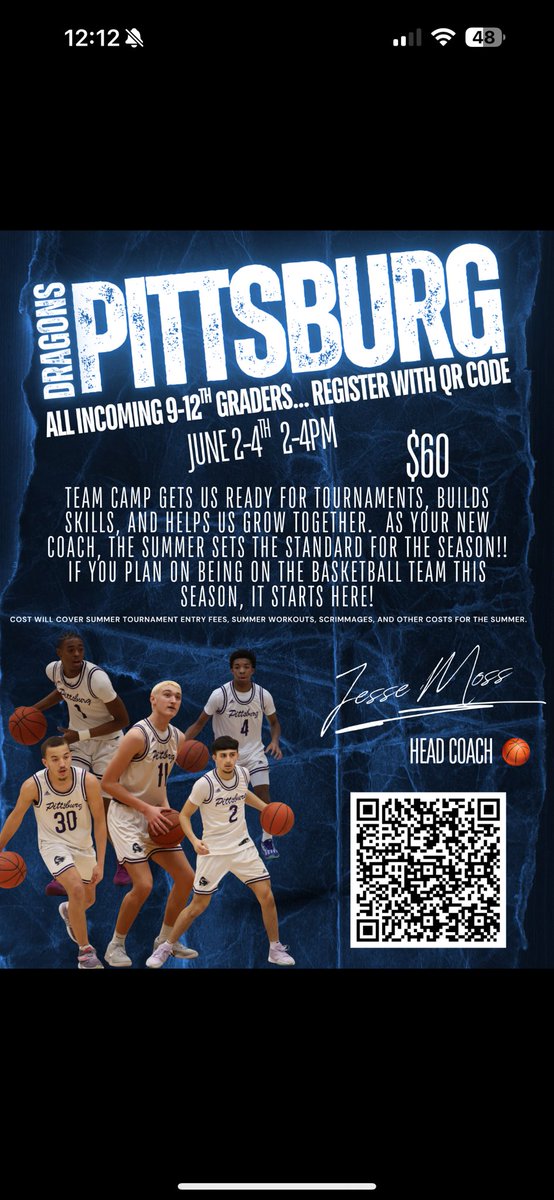 Hope to see all current and future purple dragons in attendance! Contact me with any questions! 

Youth camp registration form! 

docs.google.com/forms/d/e/1FAI…

High school team camp registration form! 

docs.google.com/forms/d/e/1FAI…