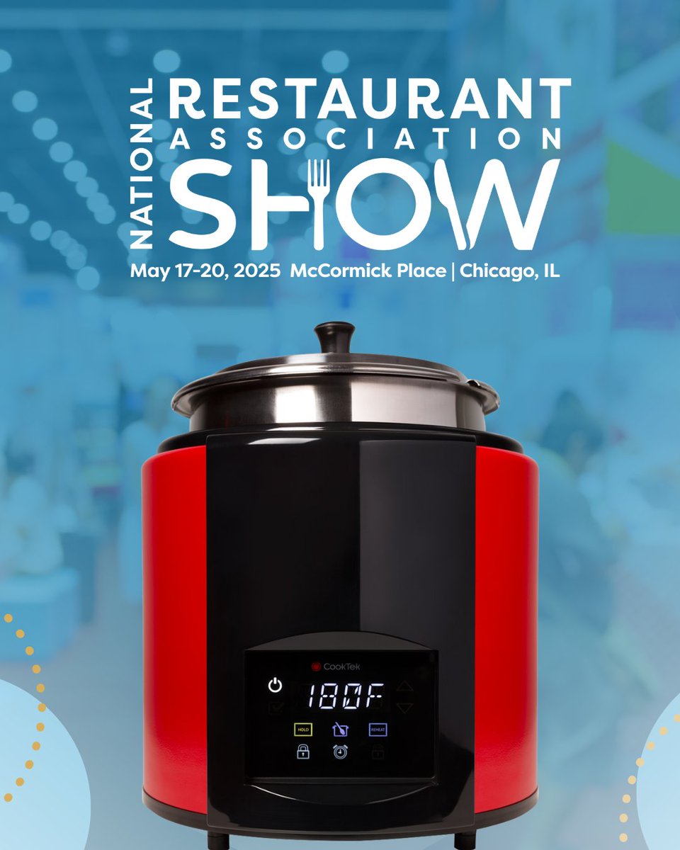 We’re gearing up for the National Restaurant Association Show in Chicago on May 17-20! 🎉

Stop by booth #4200 with The Middleby Corporation to explore our innovative induction solutions designed to elevate your kitchen operations.

Don’t miss it! Chicago, May 17-20!

#CookTek