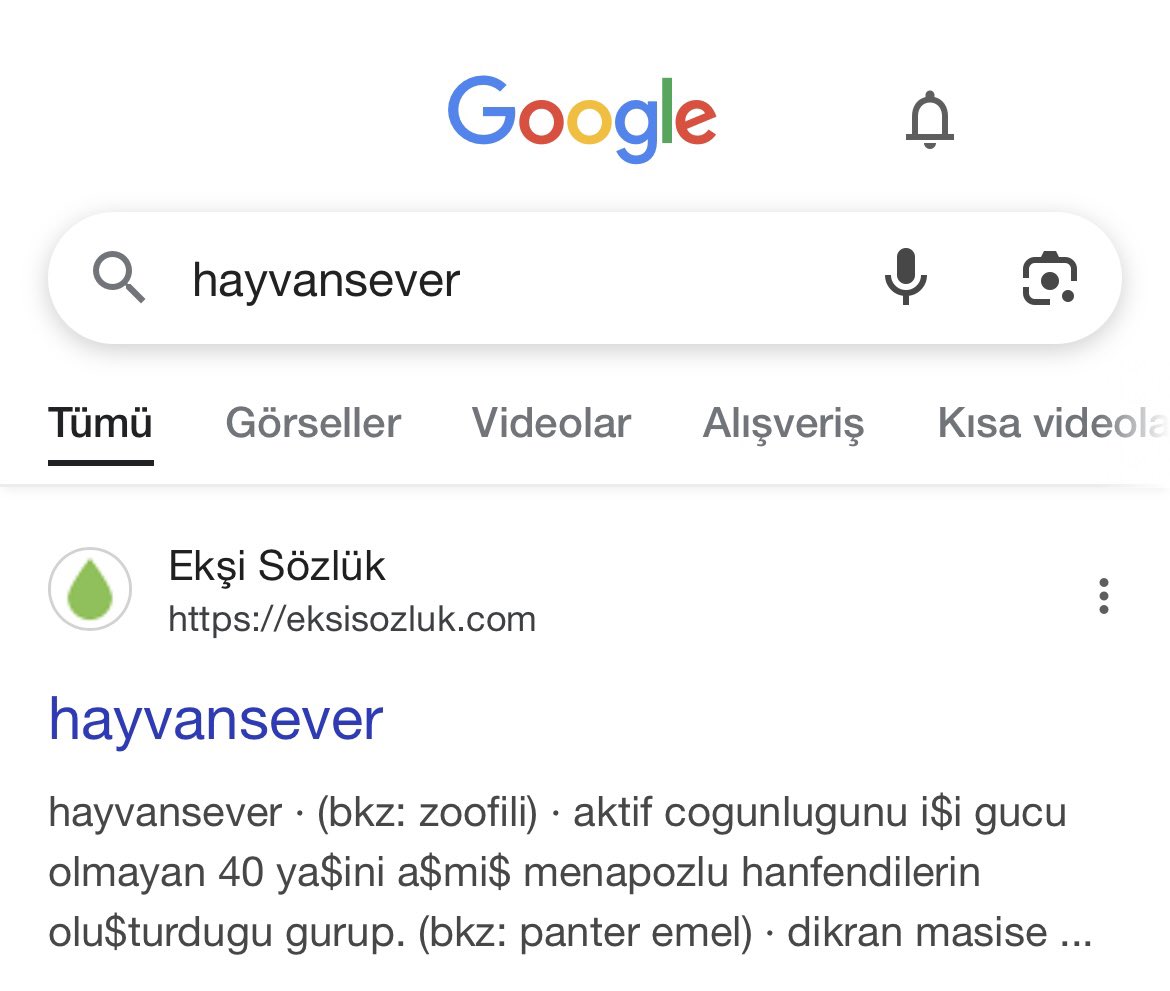 Cerenst (@crnst) on Twitter photo Su an <a href="/googleturkiye/">Google Türkiye</a> a ‘hayvansever’ yazin ve ilk sirada cikan sonuca bakin. Sagdaki uc noktayi tiklayip ‘nefret barindiran ve tacizci icerik’ i secip icerigin kaldirilmasini talep edin. Su an <a href="/googleturkiye/">Google Türkiye</a> a ‘hayvansever’ yazin ve ilk sirada cikan sonuca bakin. Sagdaki uc noktayi tiklayip ‘nefret barindiran ve tacizci icerik’ i secip icerigin kaldirilmasini talep edin.