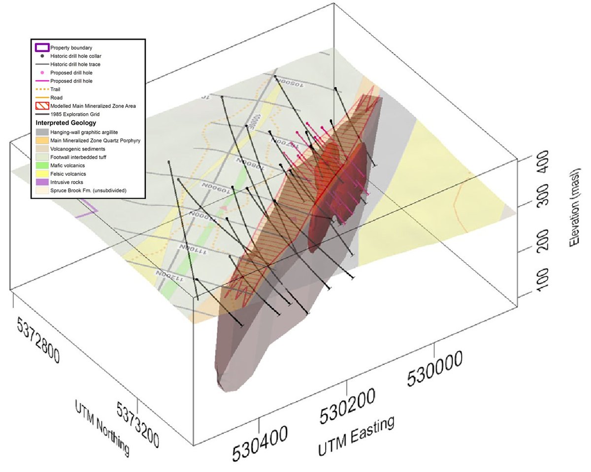 “The identification of this shallow, high-grade zone* adds meaningful scale and near-term potential to the Havens Steady Property.” - Trumbull Fisher, CEO

Figure: 3D model of the NHC Zone, derived from historical data. Not NI 43-101 compliant.

Release: tinyurl.com/havens-steady-…