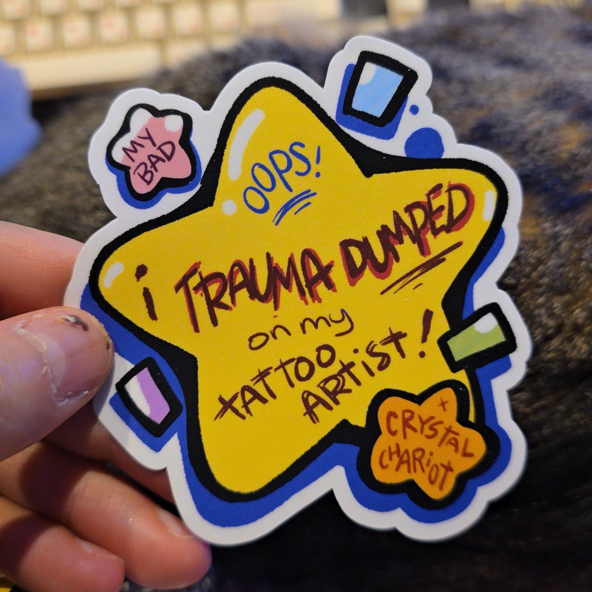 made gold stars to reward my clients after their tattoo appointments 💖 hee hehee