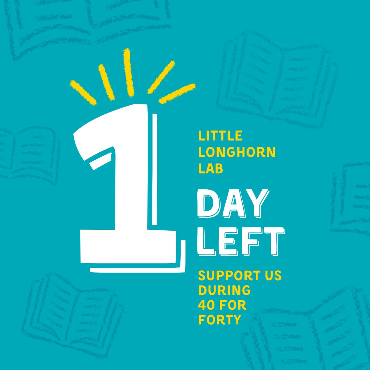 1 day until you can support the Little Longhorn Lab! We empower children with language delays/autism through free, research-backed caregiver coaching. 🗨️👥

This 40 Hours for the Forty Acres (May 7/8), your gift helps us turn science into support.
🔗tinyurl.com/3jy6ydjs