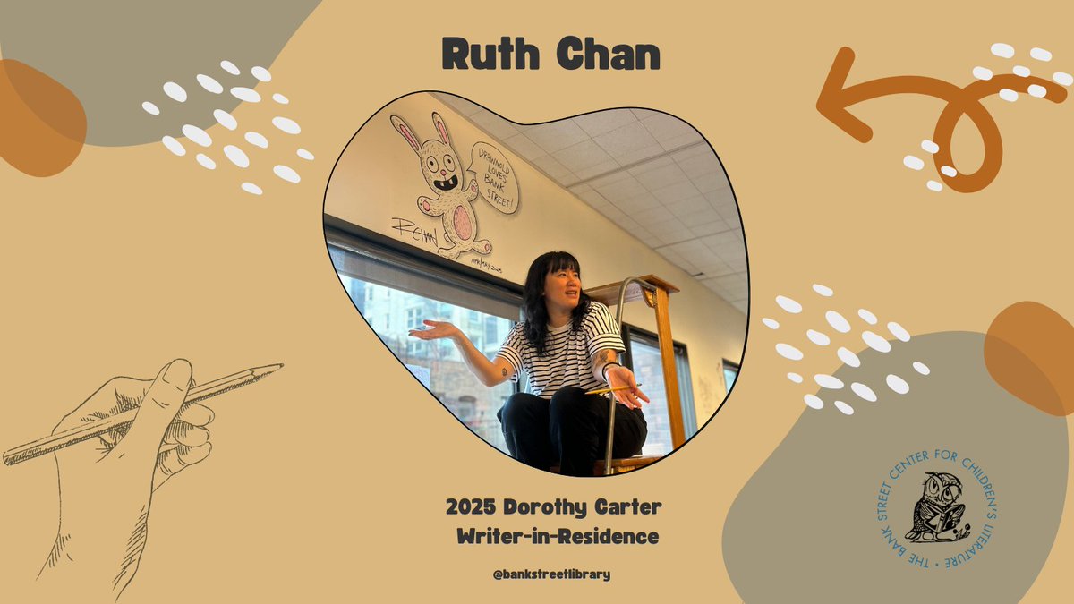 @bankstreetlibrary.bsky.social (@bankstreetlib) on Twitter photo Thank you Ruth for being our 2025 Dorothy Carter Writer-in-Residence. We will treasure this wonderful image you left us on our library walls. This is Drawnold, the residency mascot. <a href="/bankstreetedu/">Bank Street College</a> <a href="/sfc_bankstreet/">Bank Street School for Children</a>
<a href="/MacKidsBooks/">MacKids Books</a> <a href="/ohtruth/">Ruth Chan</a> Thank you Ruth for being our 2025 Dorothy Carter Writer-in-Residence. We will treasure this wonderful image you left us on our library walls. This is Drawnold, the residency mascot. <a href="/bankstreetedu/">Bank Street College</a> <a href="/sfc_bankstreet/">Bank Street School for Children</a>
<a href="/MacKidsBooks/">MacKids Books</a> <a href="/ohtruth/">Ruth Chan</a>